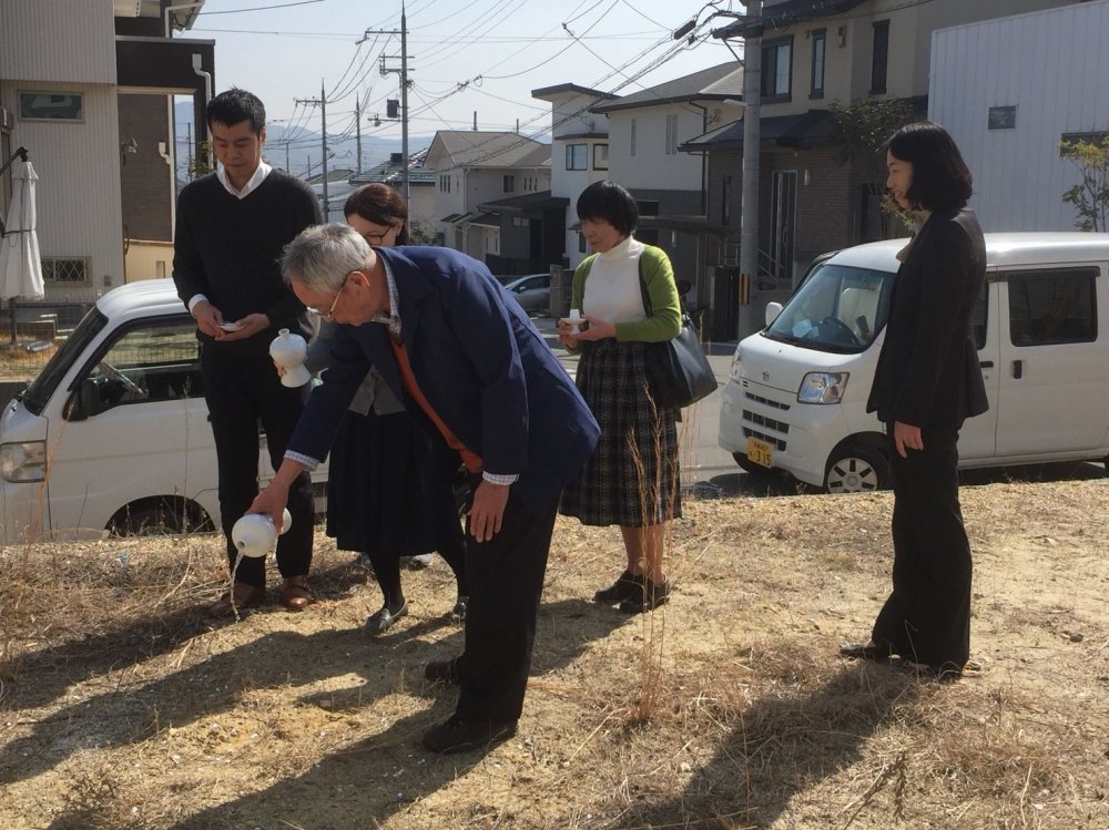 ナチュラルな家　かわいいお家　京都　地鎮祭