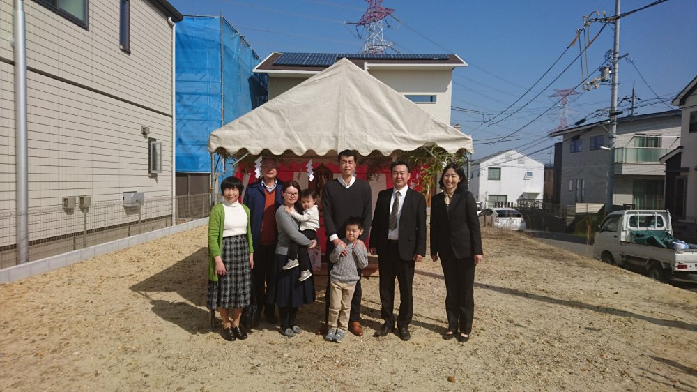 ナチュラルな家　かわいいお家　京都　地鎮祭