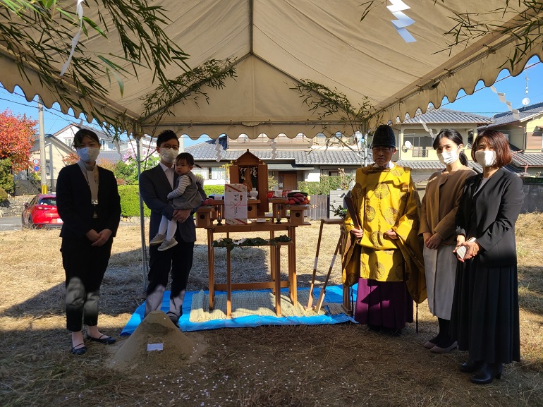 天気に恵まれた地鎮祭